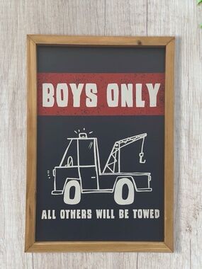 Boys Only .. wall decor